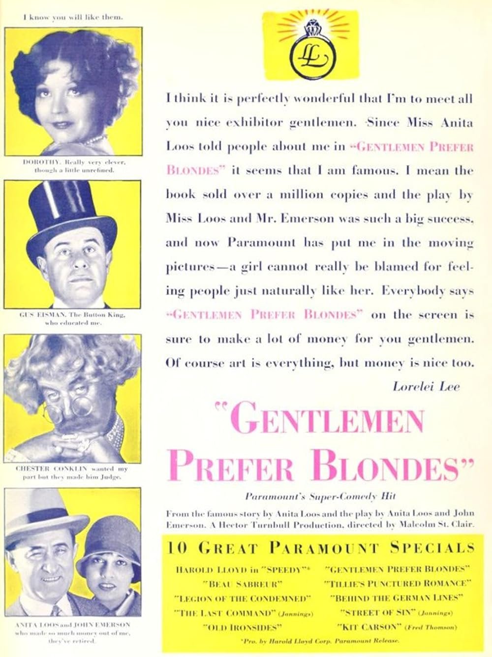 Gentlemen Prefer Blondes Movie Poster