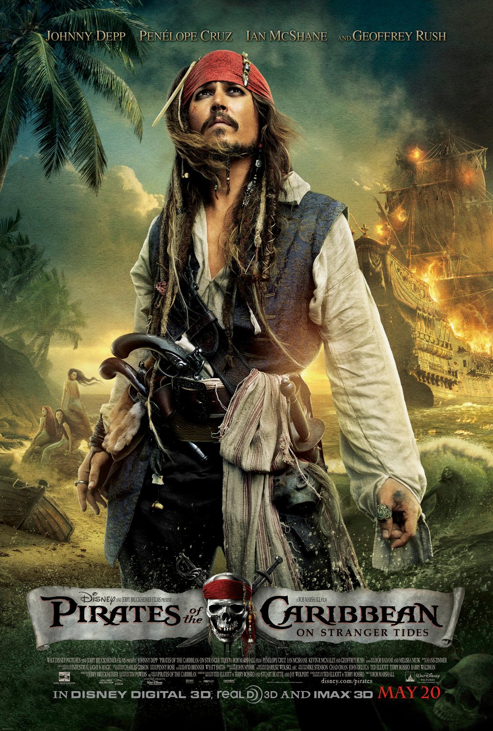 Pirates of the Caribbean: On Stranger Tides Movie Poster